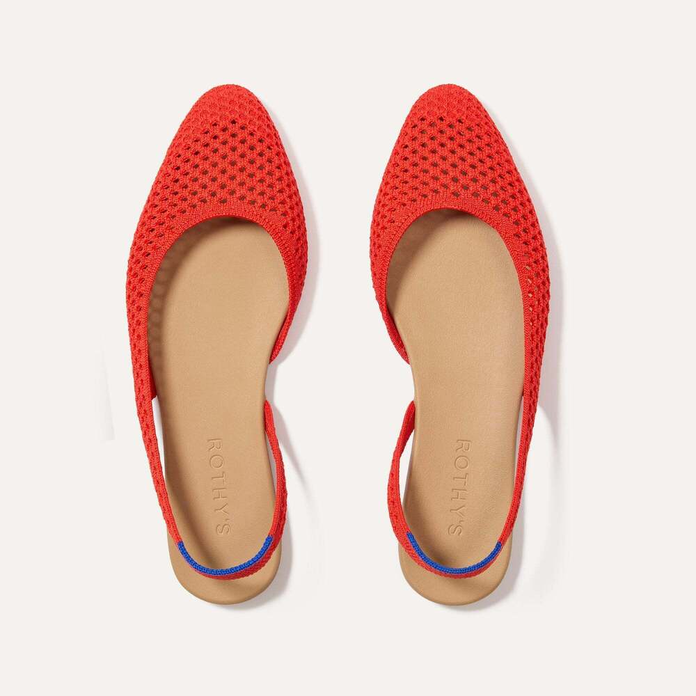 Rothy's The Almond Slingback - Poppy Mesh Size 10.5